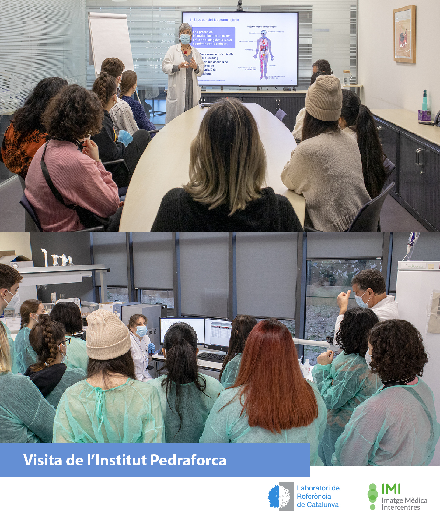 Estudiants de l’Institut Pedraforca visiten el laboratori de Mas Blau