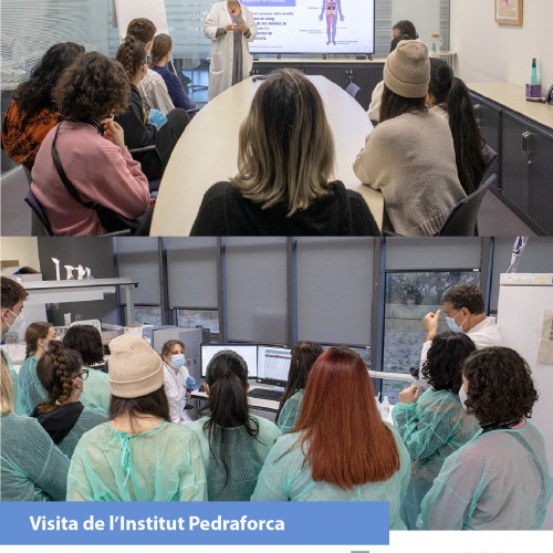 Estudiants de l’Institut Pedraforca visiten el laboratori de Mas Blau