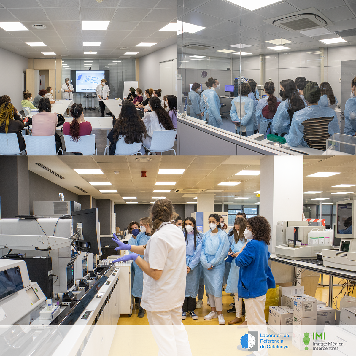 Estudiants de l’Institut Narcís Xifra i Masmitjà visiten el laboratori de Mas Blau